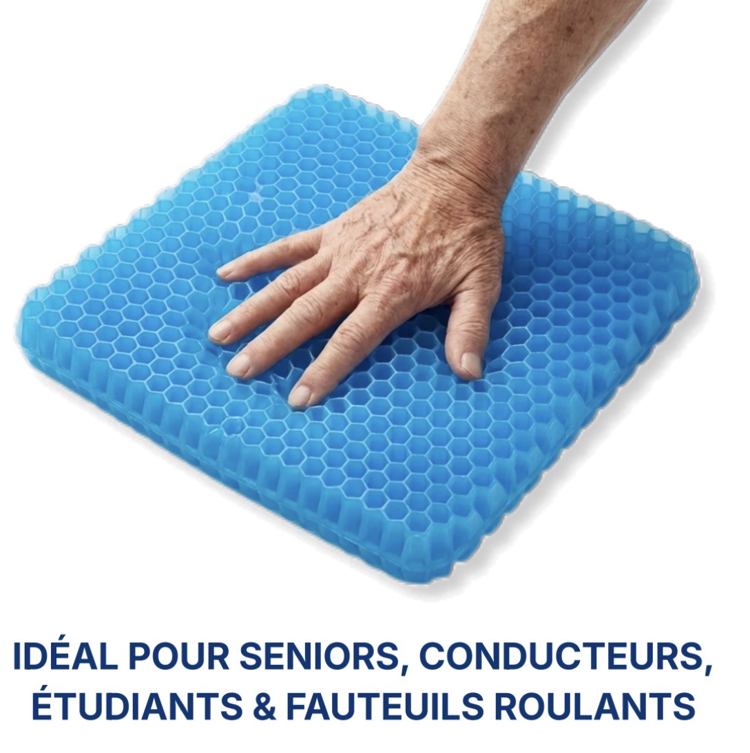 AssiDoux™️ — Coussin en gel pour soulager le dos, les hanches et le coccyx