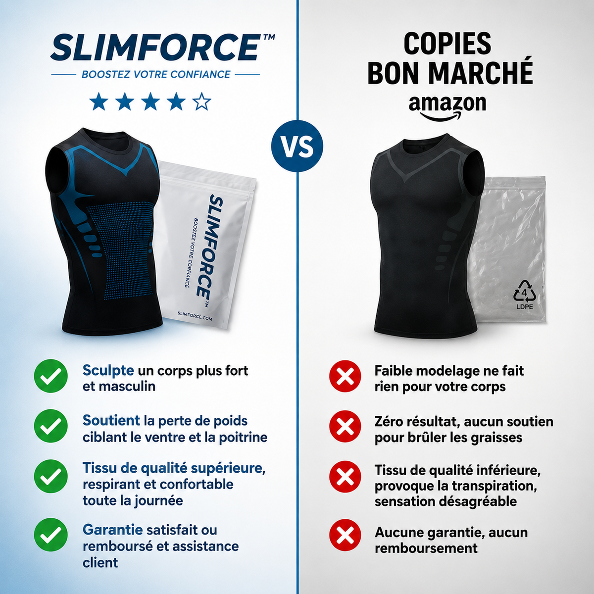 SlimForce™ — Paraître 20 livres plus mince dès le premier port