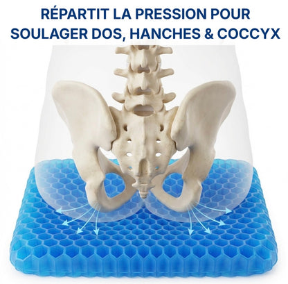 AssiDoux™️ — Coussin en gel pour soulager le dos, les hanches et le coccyx