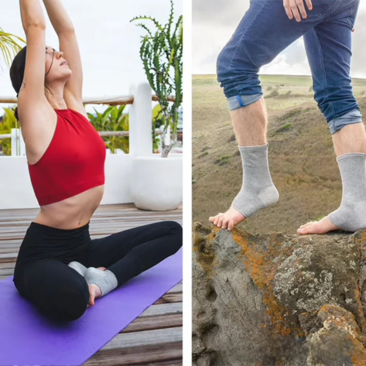 DouxFlex — Manchon de pied en bambou pour pieds douloureux et fatigués