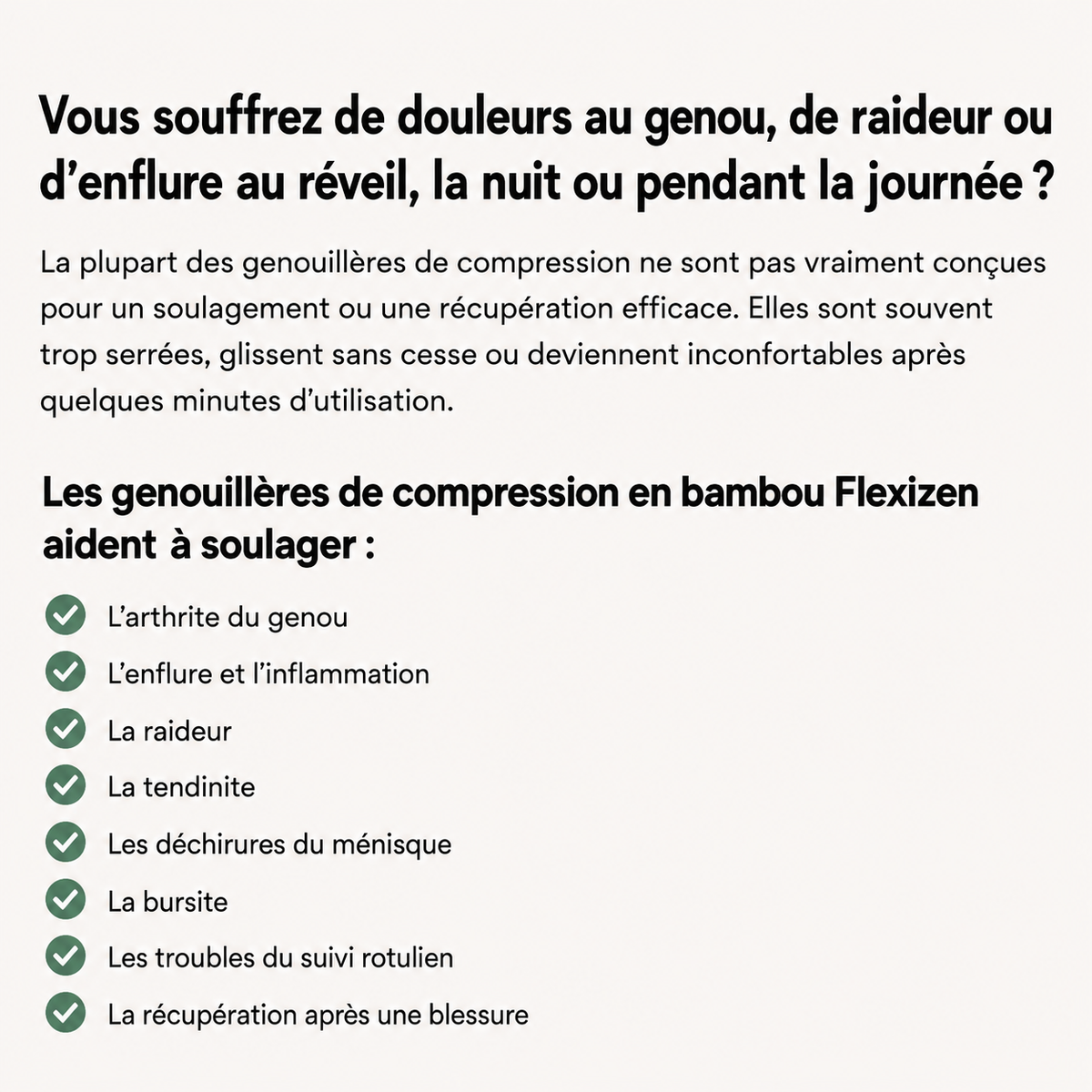 Flexizen | Genouillère en bambou pour un soutien confortable du genou