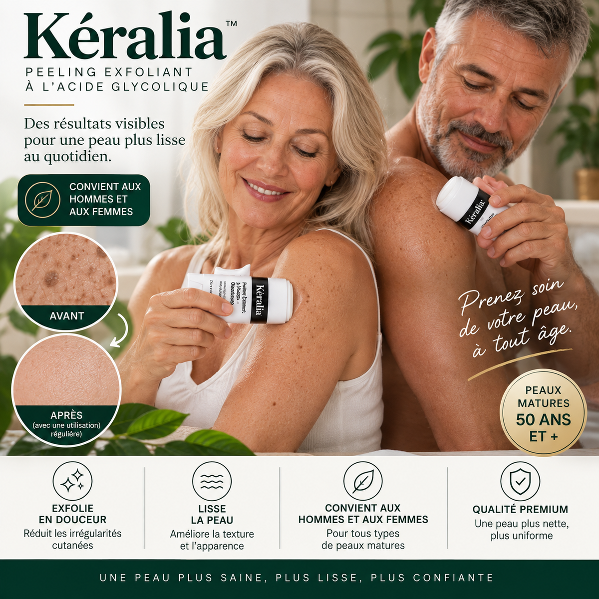 Kéralia™ – Stick exfoliant à l’acide glycolique pour les kératoses séborrhéiques