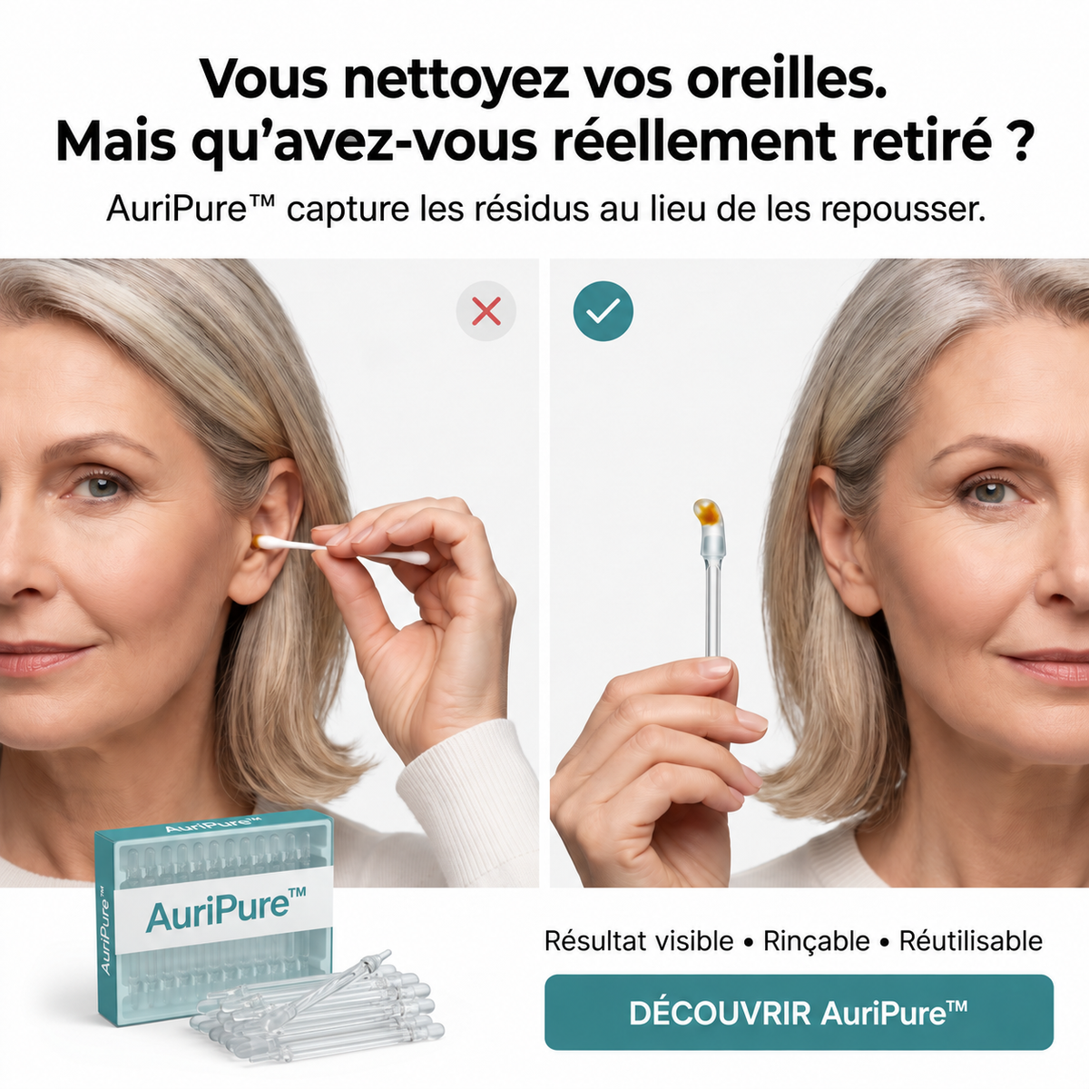 AuriPure™ Sticks nettoyants adhésifs réutilisables