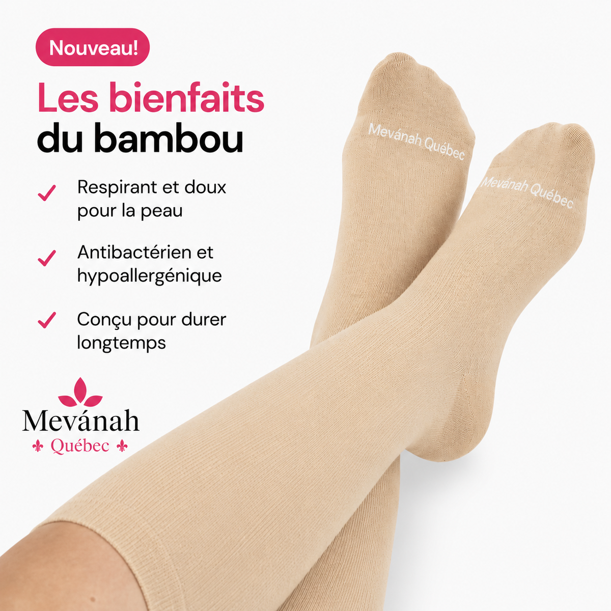 DouxVein™️ — Chaussettes de compression en bambou pour jambes légères