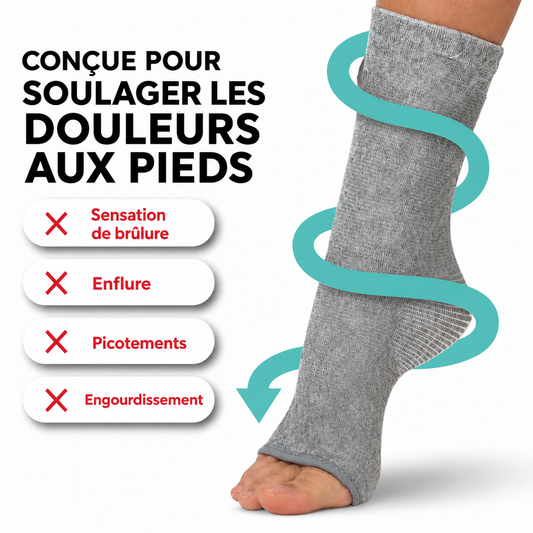 DouxFlex™️ — Manchon de pied en bambou pour pieds douloureux et fatigués